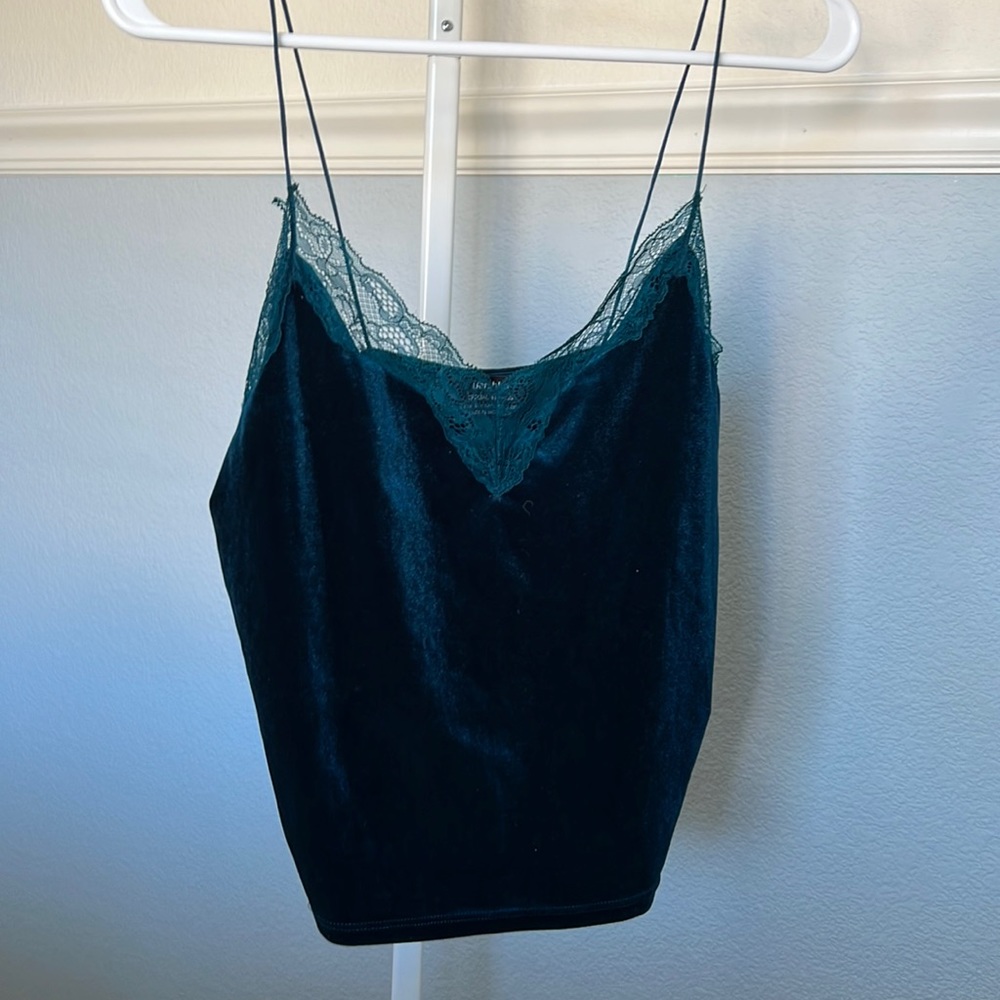 Bershka Blue lace top